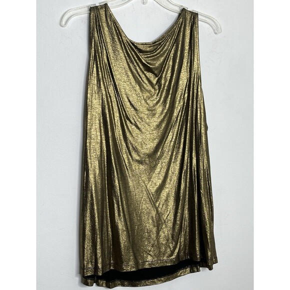 Chico's NWT Waterfall Metallic Bronze Cascade Top 3 XL (11) - Picture 10 of 15